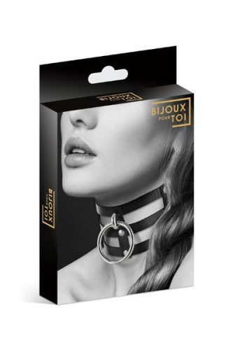 Bijoux Pour Toi Fetish - тройной чокер с кольцом для поводка
