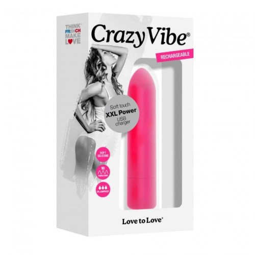 Love To Love Crazy Vibe - віброкуля, що перезаряджається, 9.5х2 см. - купити в Києві, Україні
