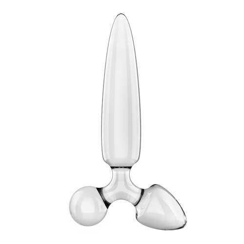 Тристоронній скляний дилдо Satisfyer Triple Crystal 1 Transparent - купити в Україні | Секс шоп SEX-SHOP.ua