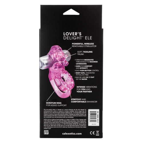 CalExotics Lover's Delight Ele - двойное виброкольцо, 7.5х2.5 см (розовый)
