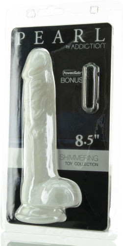 Фаллоимитатор ADDICTION Pearl 8.5" Dildo, 21,6 см + вибропуля в подарок