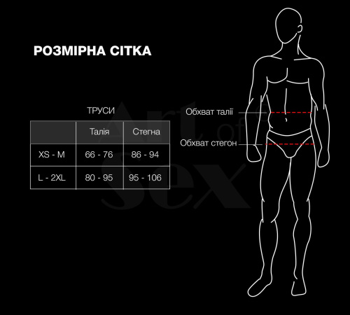Мужские трусики из сетки Art of Sex - Demir, L-2XL