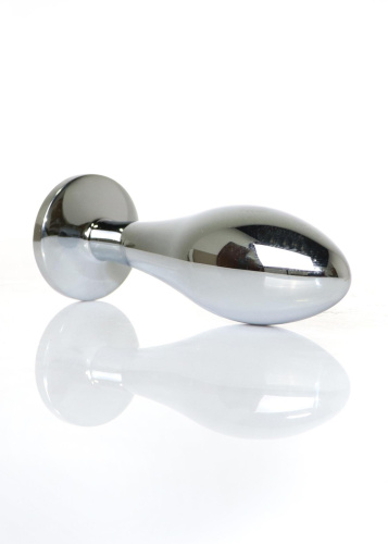 Анальная пробка с кристаллом B-Series Jewellery Silver Plug, M