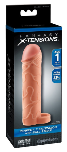 Pipedream Fantasy X-tensions Perfect Extension - Насадка-увеличитель для пениса, 2,5 см