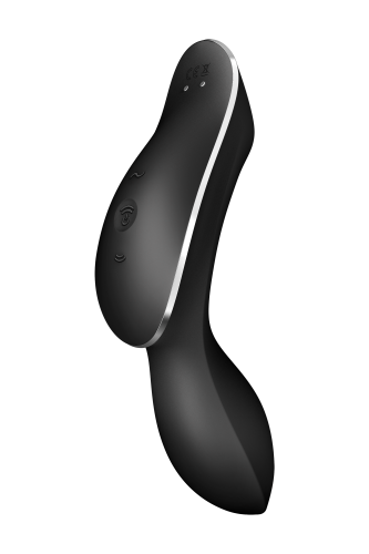 Satisfyer Curvy Trinity 2 - Вакуумный клиторальный стимулятор и массажер для точки G, 16.8х3.8 см (чёрный)