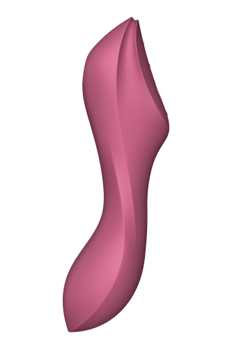 Satisfyer Curvy Trinity 3 - Вакуумный вибратор и стимулятор для точки G, 17.5х5.3 см (красный)