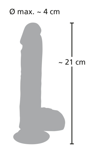 Medical Silicone Thrusting Vibrator - Реалістичний вібратор з ротацією та поштовхами, 21х4 см - купити в Києві, Україні