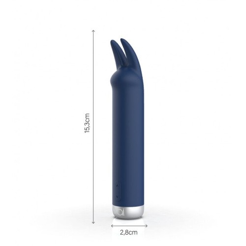 Mai Attraction Pleasure Toys Silver Edition Bunny - Вибратор, 15.3х2.8 см