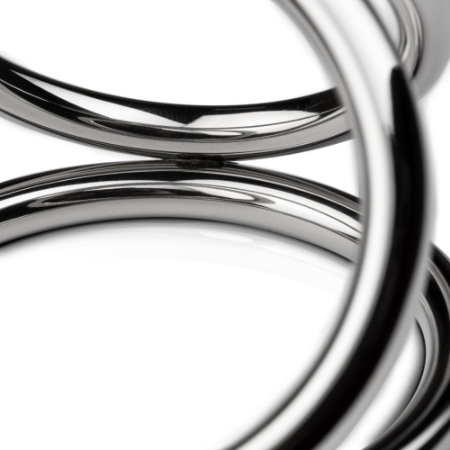 Sinner Gear Unbendable - Triad Chamber Metal Cock and Ball Ring - Large тройное эрекционное кольцо