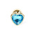 Boss Jewellery Gold Heart Plug Light Blue - Анальная пробка с кристаллом, 7х2,7 см (голубой) Boss Jewellery Gold Heart Plug Light Blue - Анальная пробка с кристаллом, 7х2,7 см (голубой)