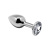 Alive Mini Metal Butt Plug - Анальна пробка - M, 8х3.4 см (біла) - купити в Києві, Україні