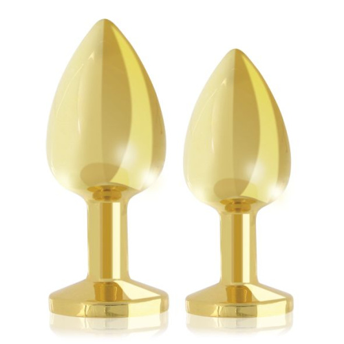 Rianne S - Booty Plug Luxury Set набор металлических анальных пробок с кристаллом, диаметр 3 и 3.5 см