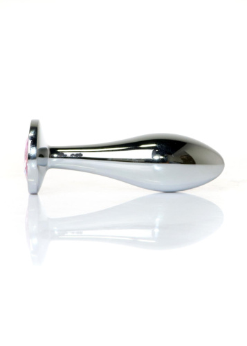 Анальная пробка с кристаллом B-Series Jewellery Silver Plug, M