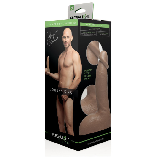 Fleshlight Fleshjack Boys: Johnny Sins Dildo реалистичный фаллоимитатор, 20.6х4.9 см