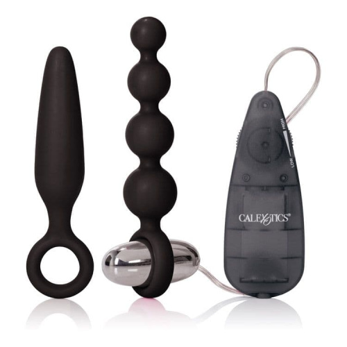 CalExotic Booty Call Booty Vibro Kit - Набор анальных стимуляторов с вибрацией, 2 шт  (черный)