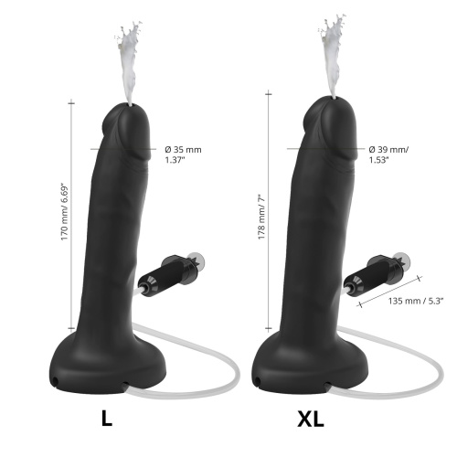 Фалоімітатор, що кінчає Strap-On-Me Squirting Cum Dildo XL, 17,8 см - купити в Києві, Україні