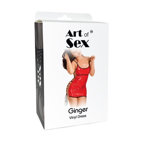 Сексуальное лакированное платье на шнуровке Art of Sex - Ginger, XS-M