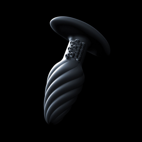 Анальная пробка с вибрацией, вращением и пультом ду Dorcel Spin Plug, 12.2х3.8 см