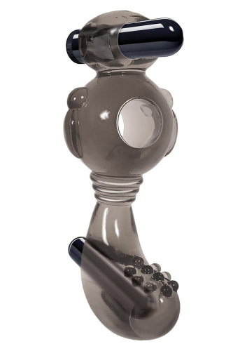 Evolved Ball Buzzer Cock Ring Smoke - виброкольцо, 10х2 (серый)