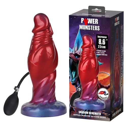 Надувной фантазийный фаллоимитатор Power Monsters Shadow Behemoth, 22 см