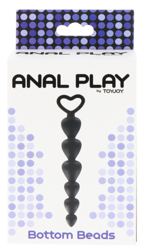 Toy Joy Bottom Beads - анальные шарики, 15х2.5 см (черный)