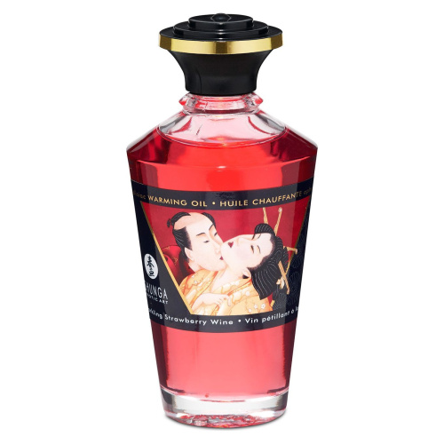 Возбуждающее массажное масло Aphrodisiac Warming Oil, 100 мл (клубника и шампанское)