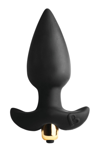 Rocks Off Butt Throb Black - анальная вибропробка, 12х4.2 см (чёрный)
