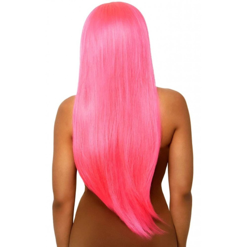 Leg Avenue - Long straight center part wig - Длинный парик (неоновый розовый)
