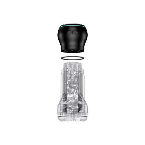 Мастурбатор Kiiroo Feel Pocket Crystal с всасывающей интерактивной насадкой PowerBlow Combo Set