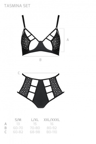 Passion Tamaris Set - Комплект из эко-кожи, S/M (чёрный)