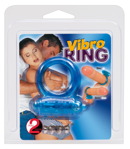 Vibro Ring Silikon Blue - віброкільце, 5х3 см (синій) - купити в Києві, Україні