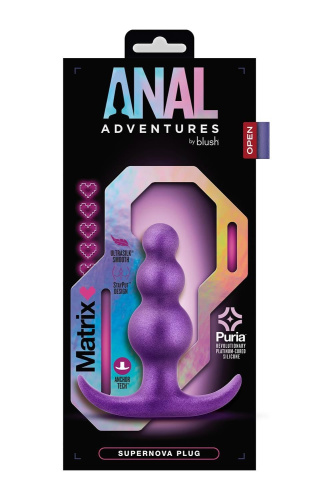 Blush Anal Adventures Matrix Supernova Plug - Анальная пробка, 7,6 см (фиолетовый)