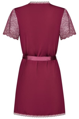 Obsessive Miamor robe - эротический пеньюар, L/XL (бордовый)