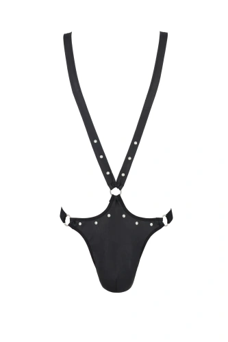 Passion - 028 BODY HARRY black - Чоловічий боді на лямках, XXL/XXXL - купити в Києві, Україні