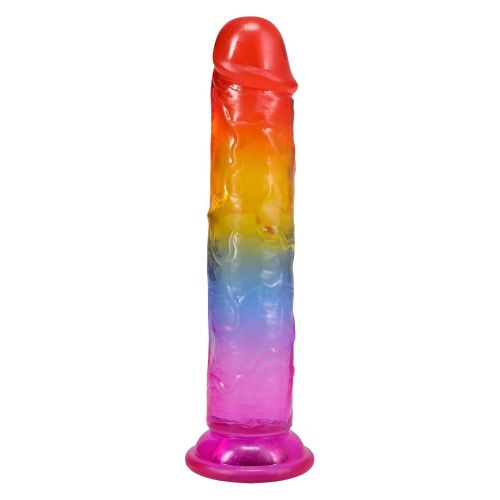 Дилдо Doc Johnson Crystal Jellies 7 Inch Сlassic Dong Rainbow, 17,8 см - купити в Україні | Секс шоп SEX-SHOP.ua