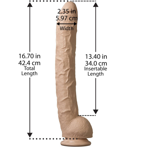 Doc Johnson Dick Rambone Cock White (в ПЭ пакете!) - фаллоимитатор, 42х6 см