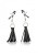 CalExotics Playful Tassels Nipple Clamps зажимы для сосков с кисточками (черный) CalExotics Playful Tassels Nipple Clamps зажимы для сосков с кисточками (черный)