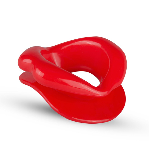 XOXO Blow Me A Kiss Mouth Gag - Red - Капа-расширитель для рта в форме губ (красный)