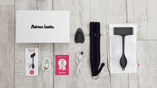 Adrien Lastic Pan-T Vibe - вибратор-трусики с пультом ДУ, 15.7х2.6 см (чёрный)