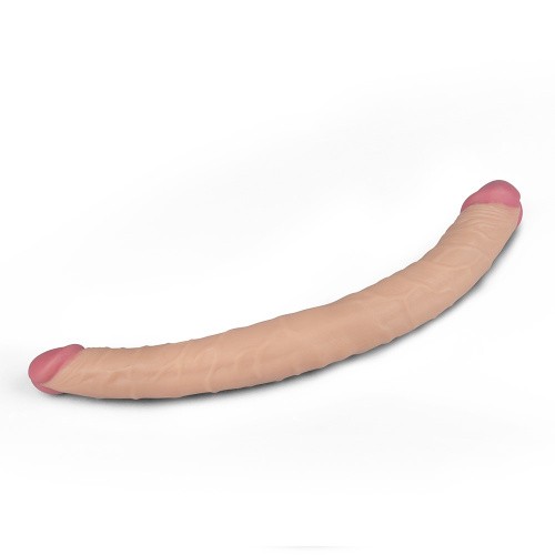 LoveToy King Size Realistic Ladykiller Tapered Double Penetration 14 " - Большой двухсторонний фаллоимитатор реалистик, 36.5х4 см