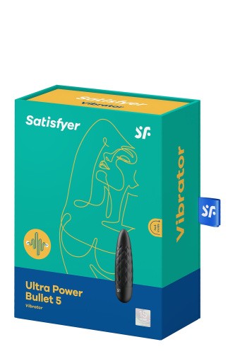 Satisfyer Ultra Power Bullet 5 Black вибропуля, вибратор для клитора, 9.6х2.6 см (чёрный)