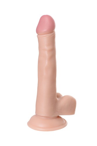 Toyfa Realstick Nude - Реалистичный вибратор с выносным пультом на проводе, 22х3.8 см