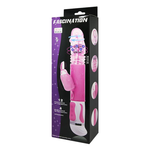 Fascination - Hi-tech - Вибратор-кролик с ротацией, 15.2х4 см (розовый)