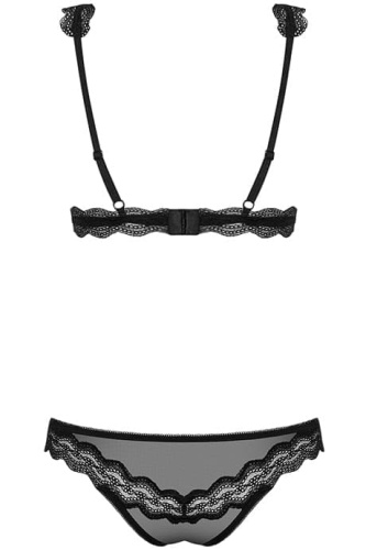 Obsessive 839-SET-1 set - напівпрозорий еротичний комплект, S/M (чорний) - купити в Києві, Україні