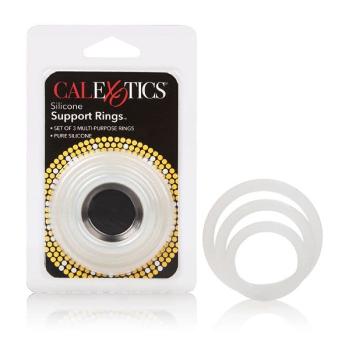 Эрекционные кольца Silicone Support Rings (белый)