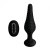 Silicone Vibrating Anal Plug with Remote Control - анальная пробка с дистанционным управлением, 14.6х3.9 см (чёрный)