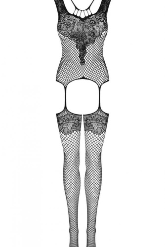 Obsessive F229 - Комбинезон-сетка, S-L (чёрный)