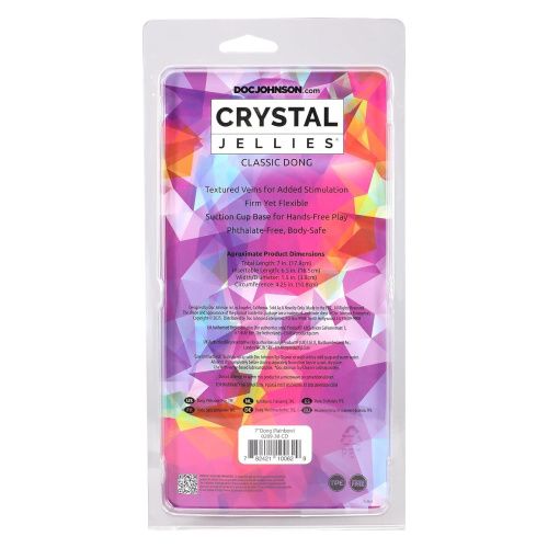 Дилдо Doc Johnson Crystal Jellies 7 Inch Сlassic Dong Rainbow, 17,8 см - купити в Україні | Секс шоп SEX-SHOP.ua