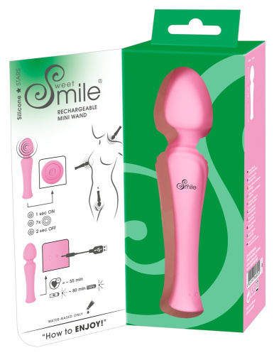 Orion Sweet Smile Rechargeable Mini Wand компактный перезаряжаемый вибратор микрофон, 16.7х3.8 см