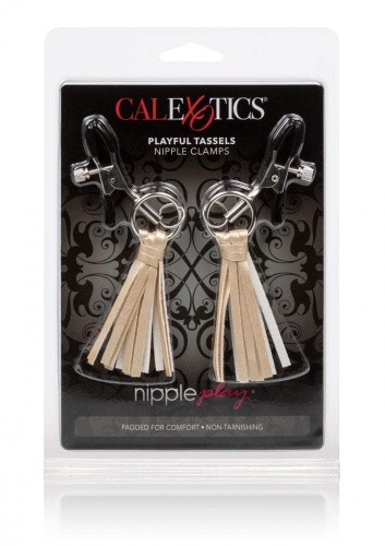 CalExotics Playful Tassels Nipple Clamps зажимы для сосков с кисточками (черный)